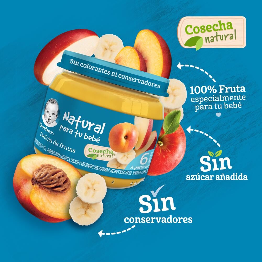 Postre Frutas 2da Eta Gerber 113.0 Gr