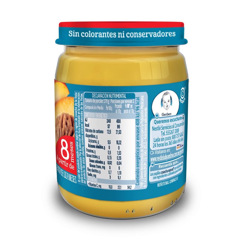 Papilla Durazno Eta 3 Gerber 170.0 Gr