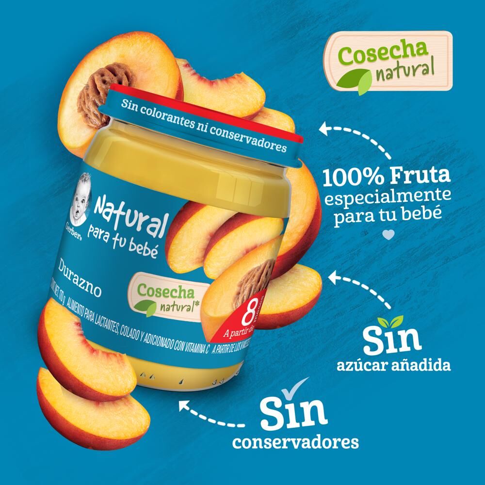 Papilla Durazno Eta 3 Gerber 170.0 Gr