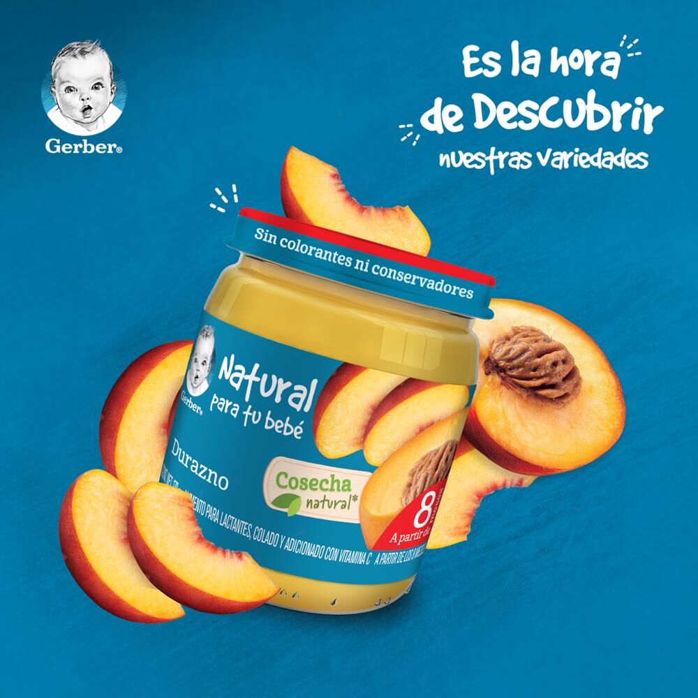 Papilla Durazno Eta 3 Gerber 170.0 Gr