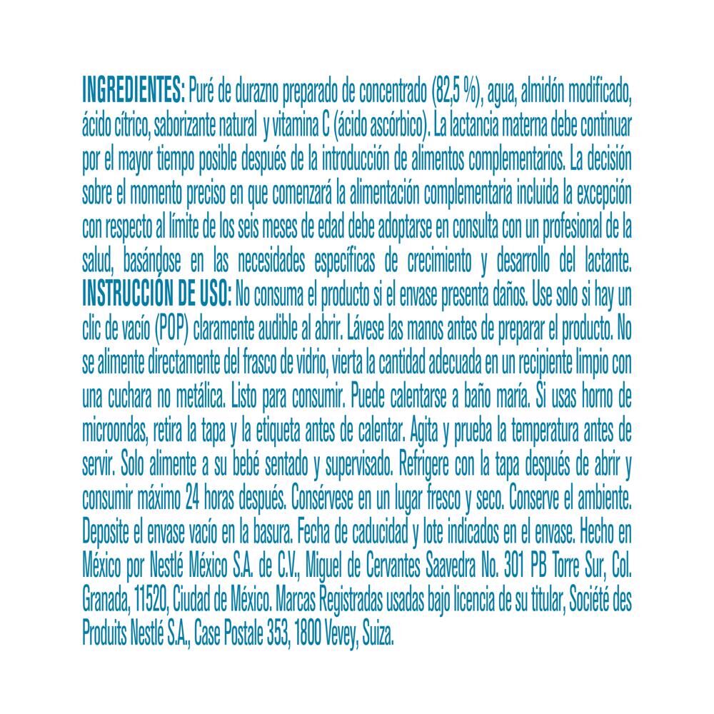 Papilla Durazno Eta 3 Gerber 170.0 Gr