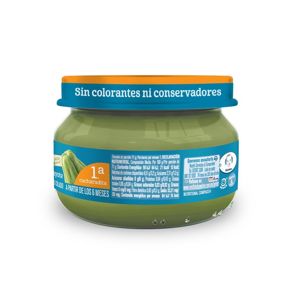 Papilla Chayote Eta 1 Gerber 71.0 Gr