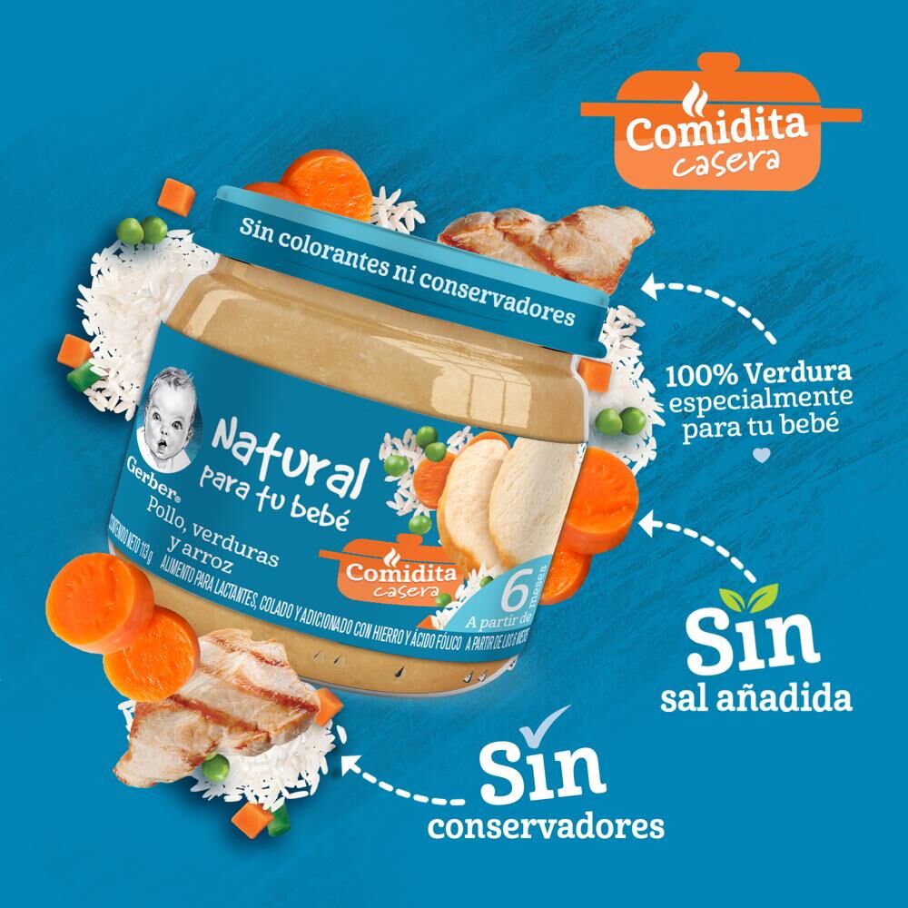 Papilla Pollo&arroz Eta 2 Gerber 113.0 Gr