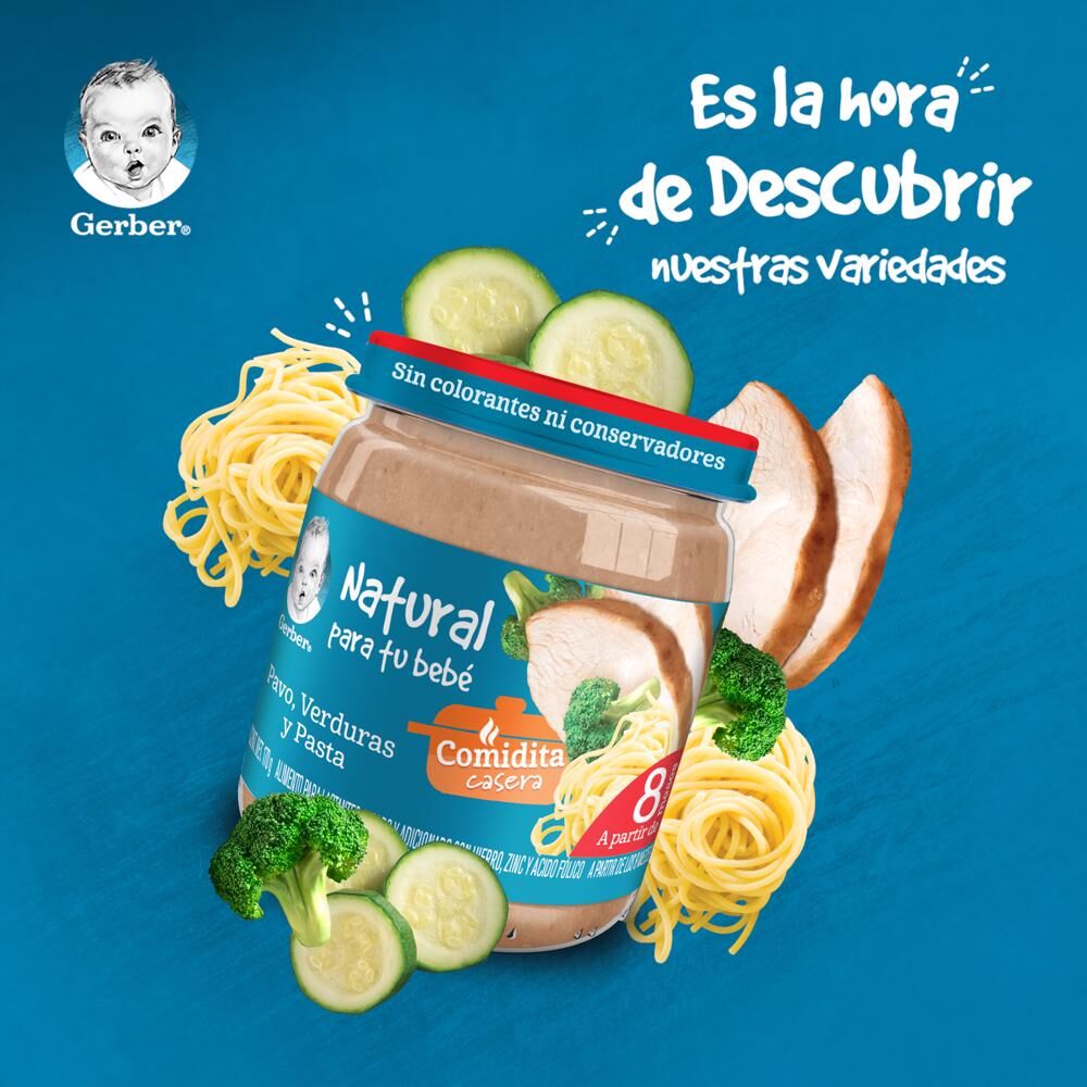 Papilla Pavo & Pasta Eta 3 Gerber 170.0 Gr