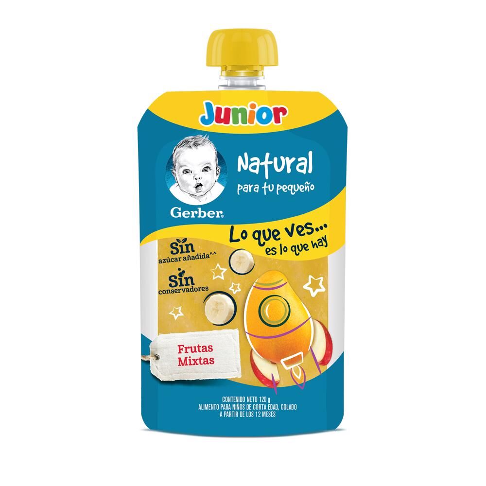 Pouch Junior Frutas Mixtas Gerber 120 0 Gr