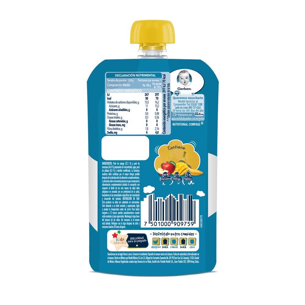 Pouch Junior Frutas Mixtas Gerber 120.0 Gr