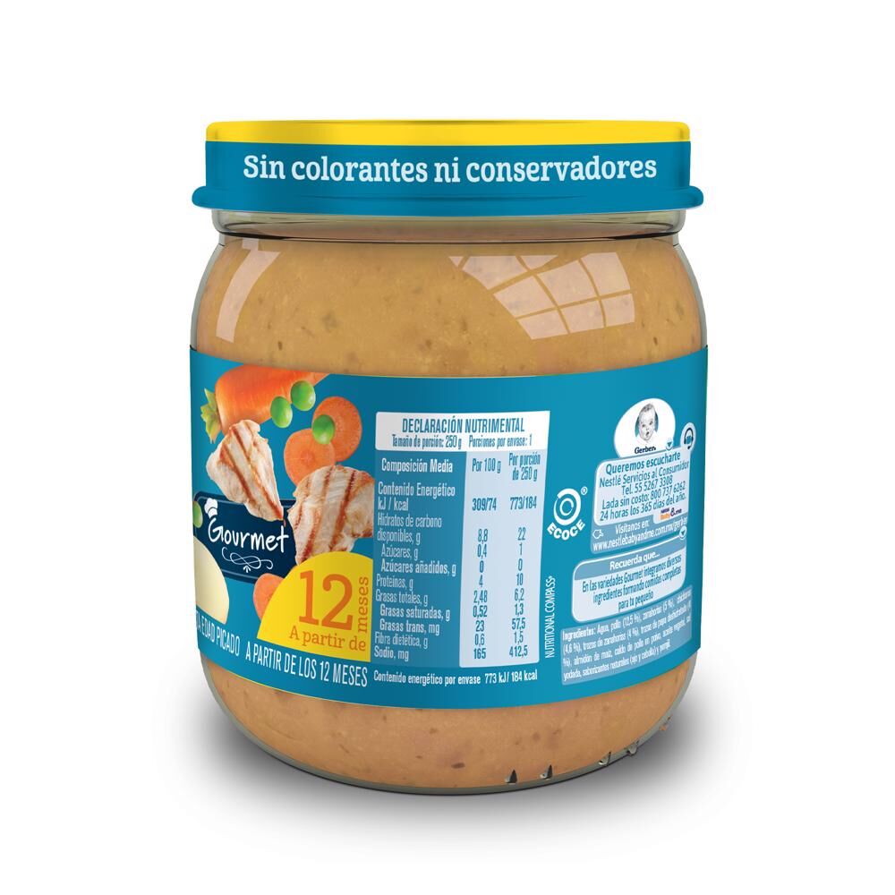 Papilla Pollo Con Papas Gerber Jr 250.0 Gr