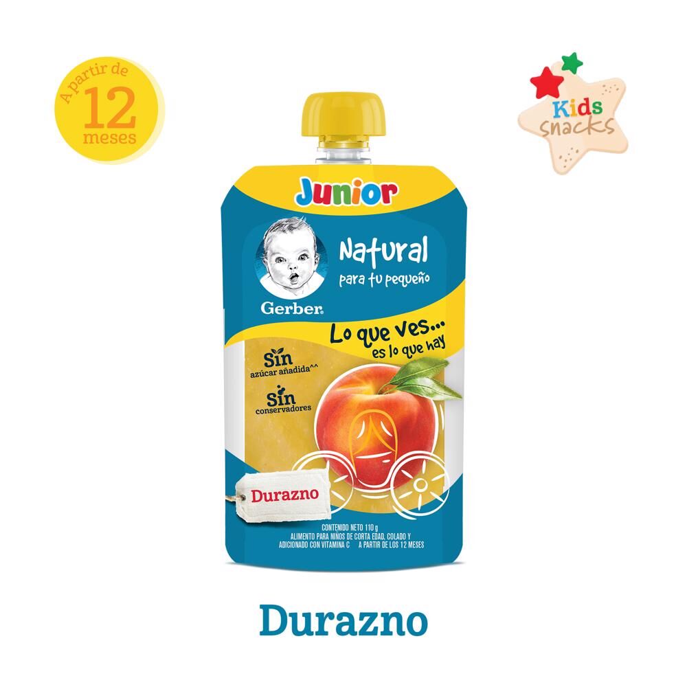 Pouch Junior Durazno Gerber 118.0 Gr