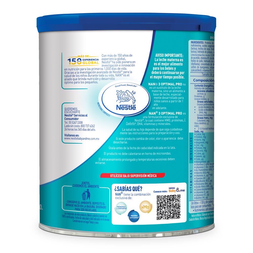 Leche Polvo Optipro Et 1 Nan 3 400.0 Gr