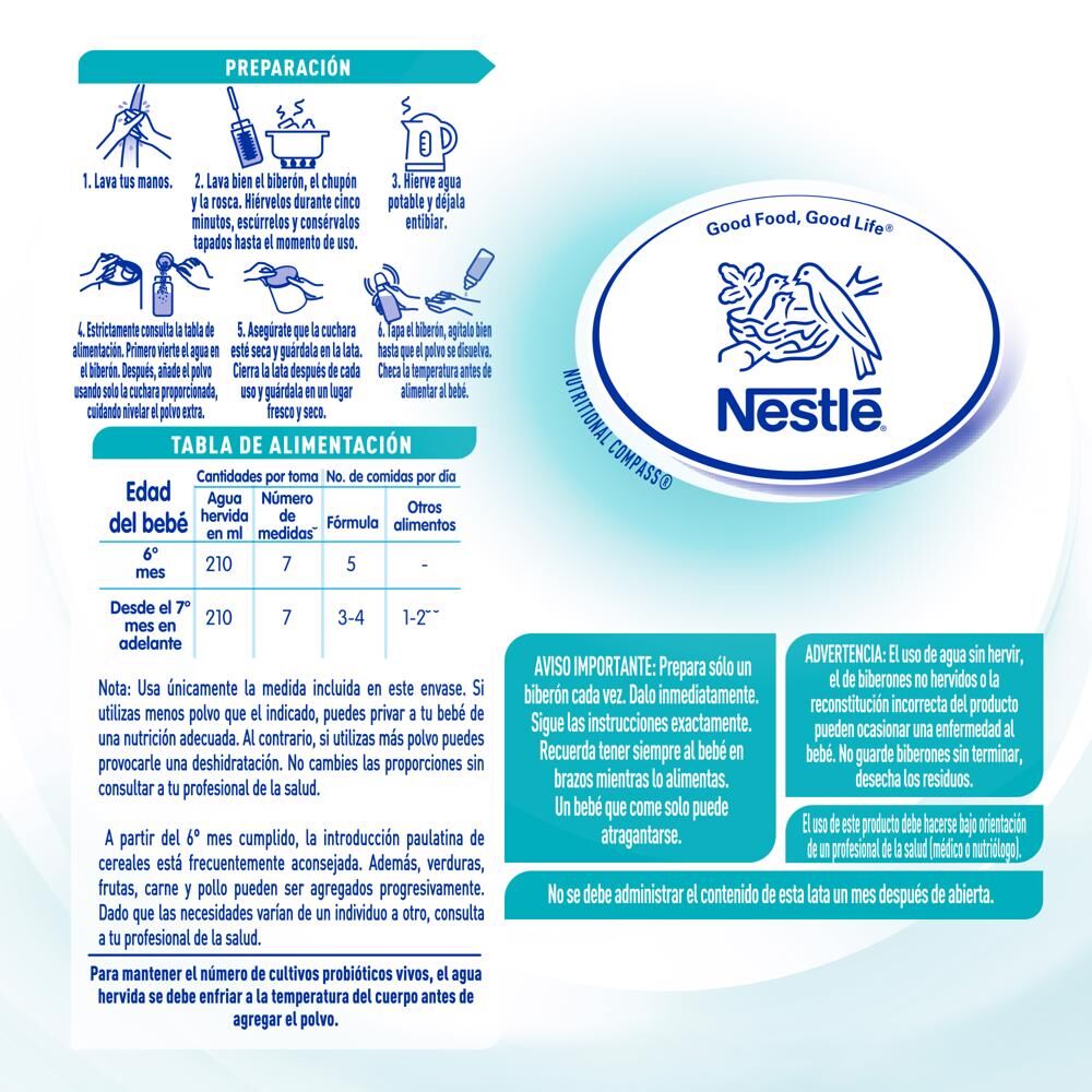Leche Polvo Etapa 2 Nan 1.2 Kg