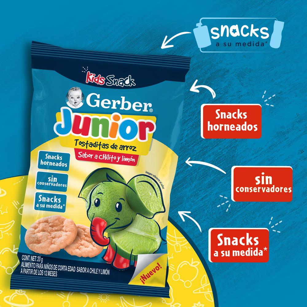 Snacks Junior Tostaditas Con Chile Gerber 20.0 Gr