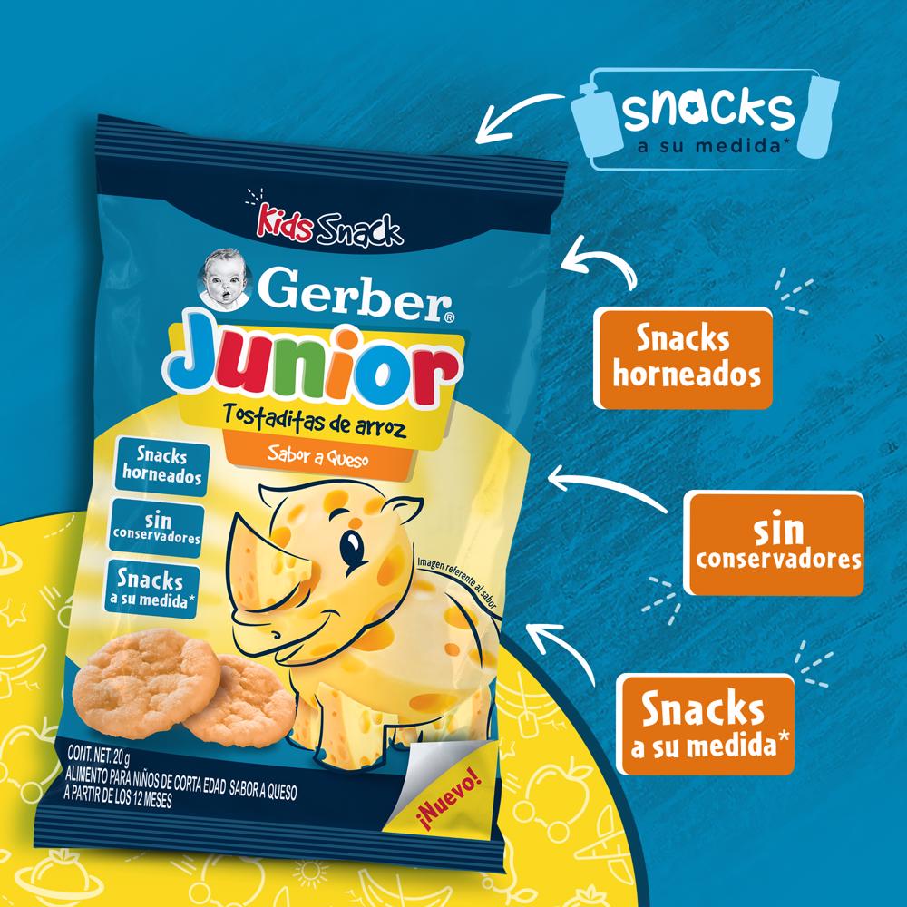 Snacks Junior Tostaditas Sabor Queso Gerber 20.0 Gr