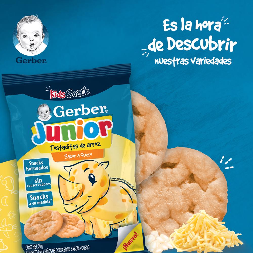Snacks Junior Tostaditas Sabor Queso Gerber 20.0 Gr