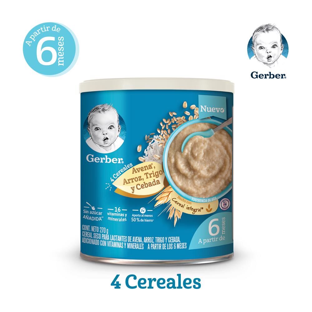 Cereal 2da Etapa 4 Cereales Gerber 270.0 Gr