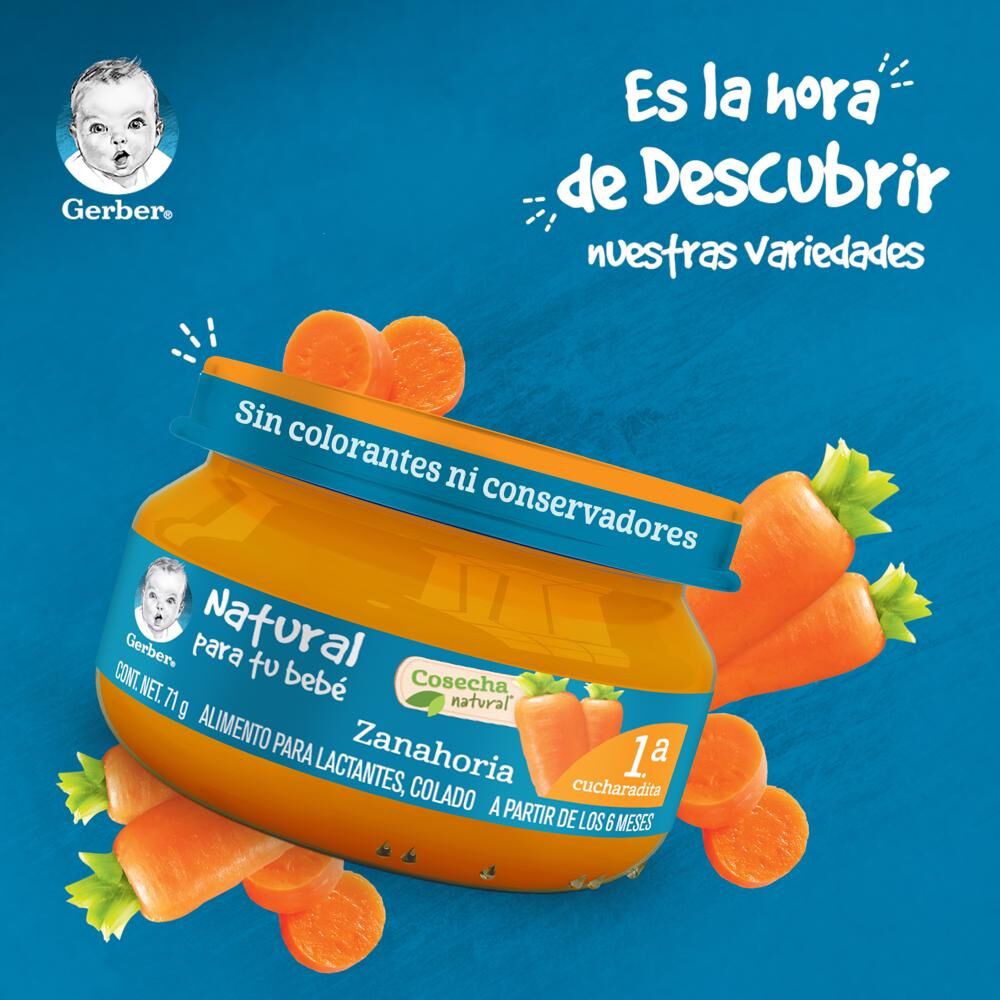 Papilla Zanahorias Eta 1 Gerber 71.0 Gr