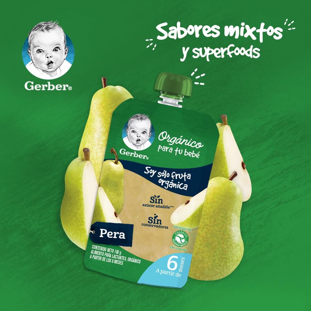 Pouch Organico Pera Gerber 100.0 Gr