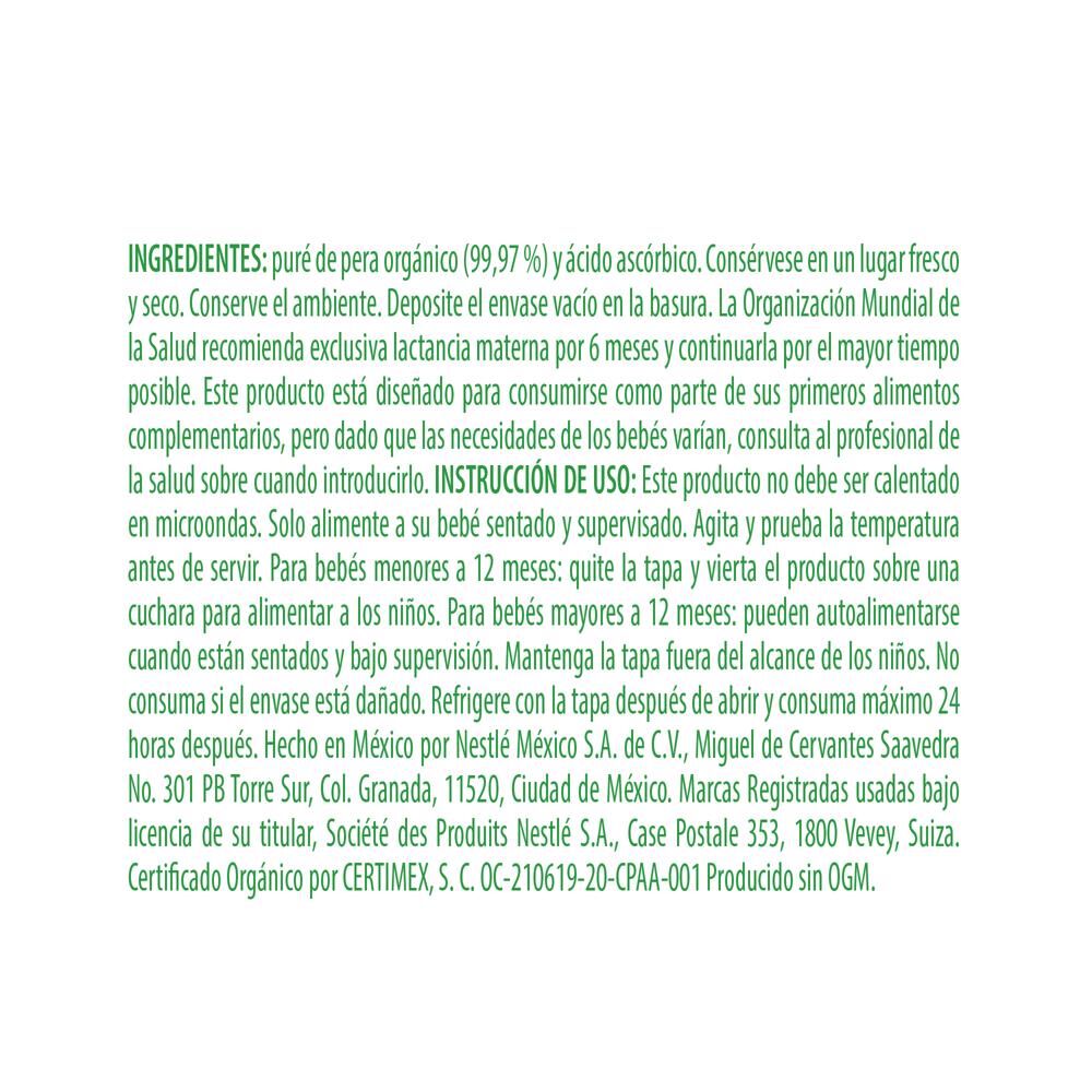 Pouch Organico Pera Gerber 100.0 Gr