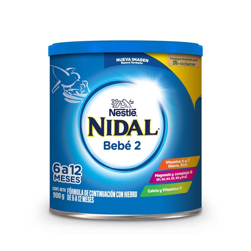 Leche Formula De 6 A 12 Meses Etapa 2 Nidal 900.0 Gr