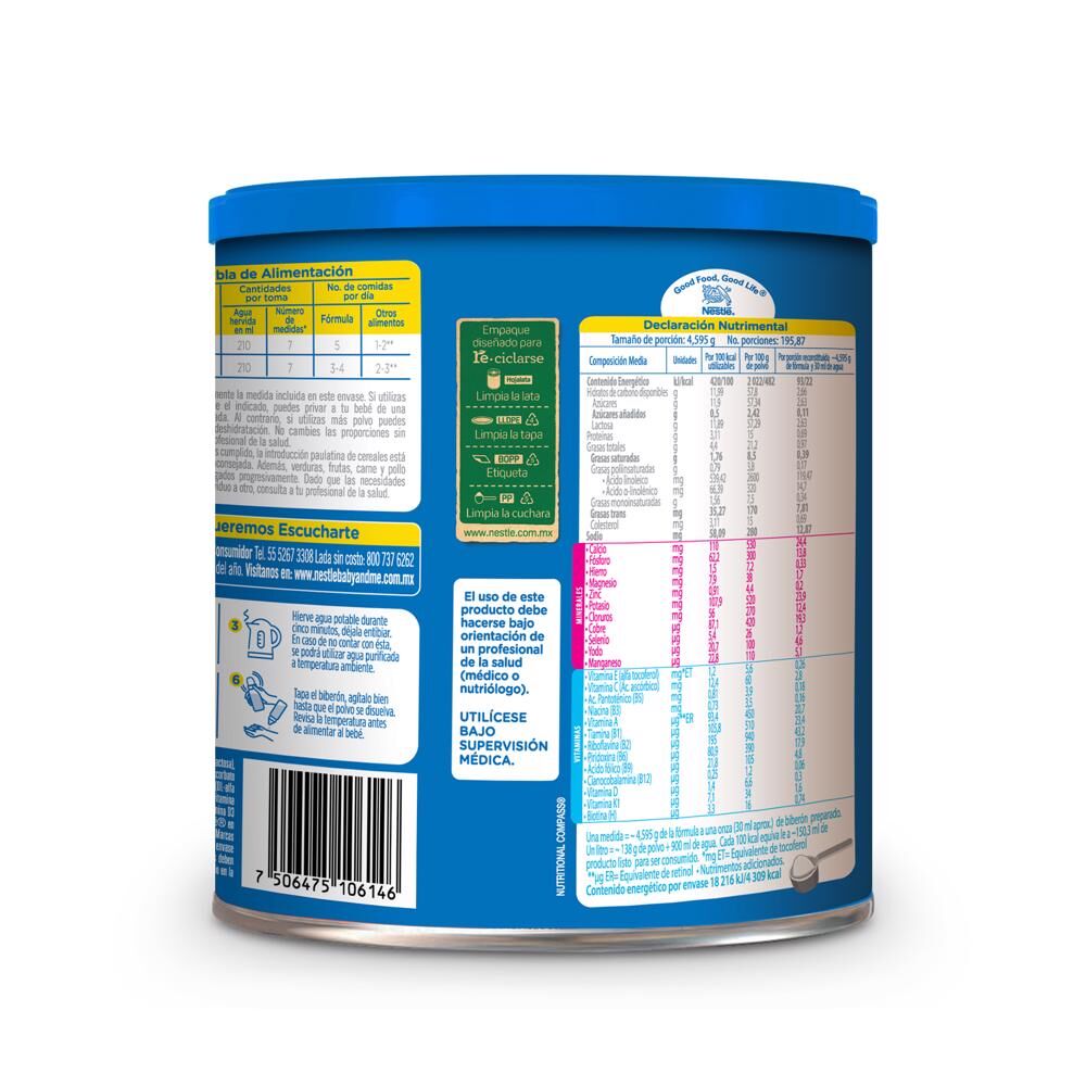 Leche Formula De 6 A 12 Meses Etapa 2 Nidal 900.0 Gr