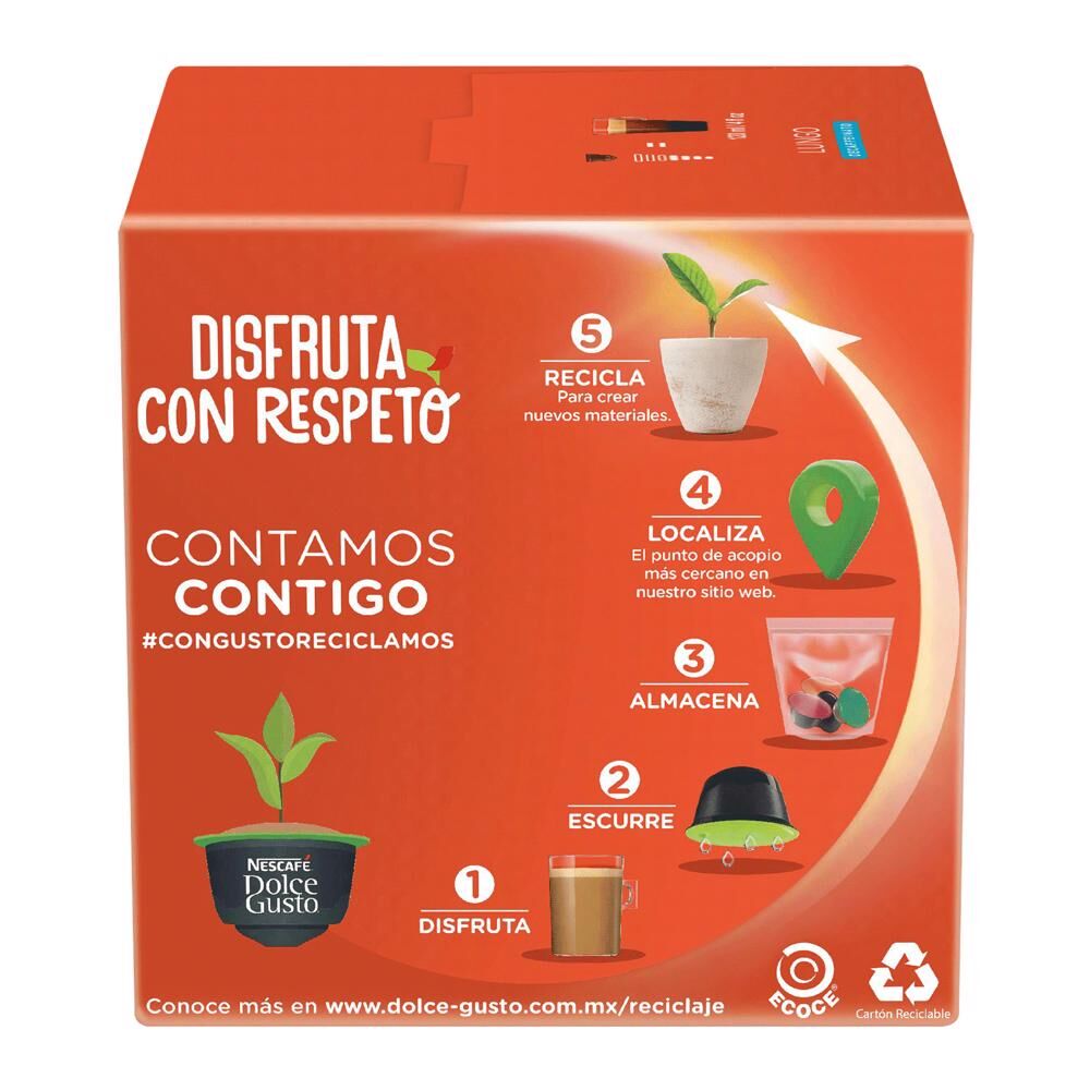 Cafe En Capsulas Lungo Descafeinado Dolce Gusto 16 0 Ca