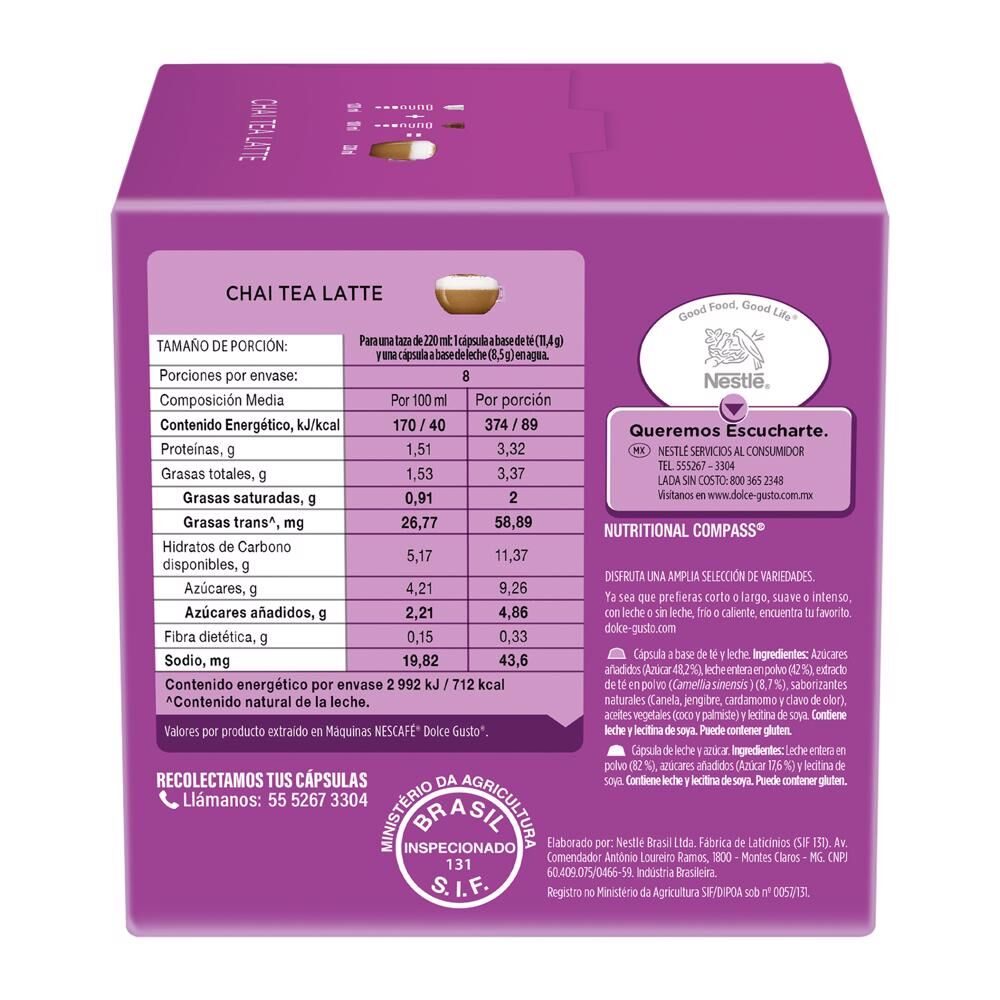 Te De Capsulas Chai Dolce Gusto 16.0 Cap