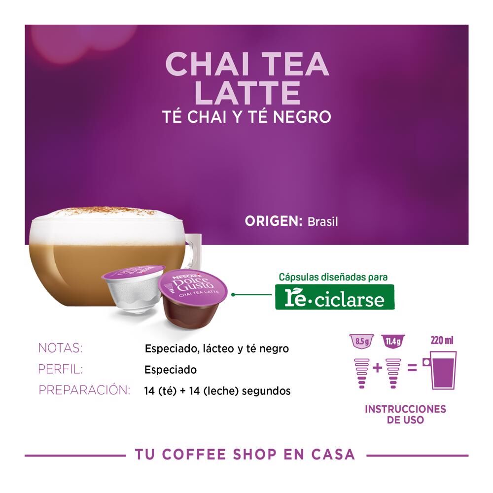 Te De Capsulas Chai Dolce Gusto 16.0 Cap