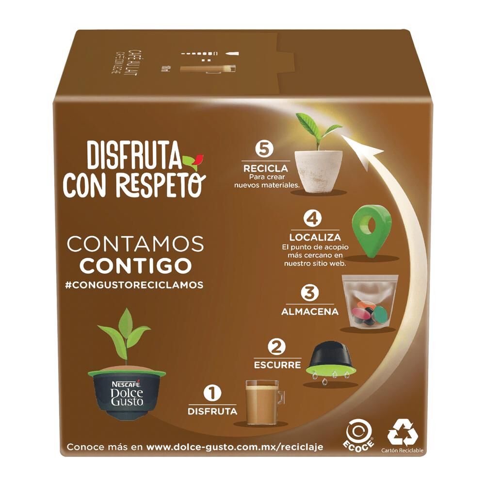 Cafe En Capsulas Aut Lait Dolce Gusto 16 0 Cap