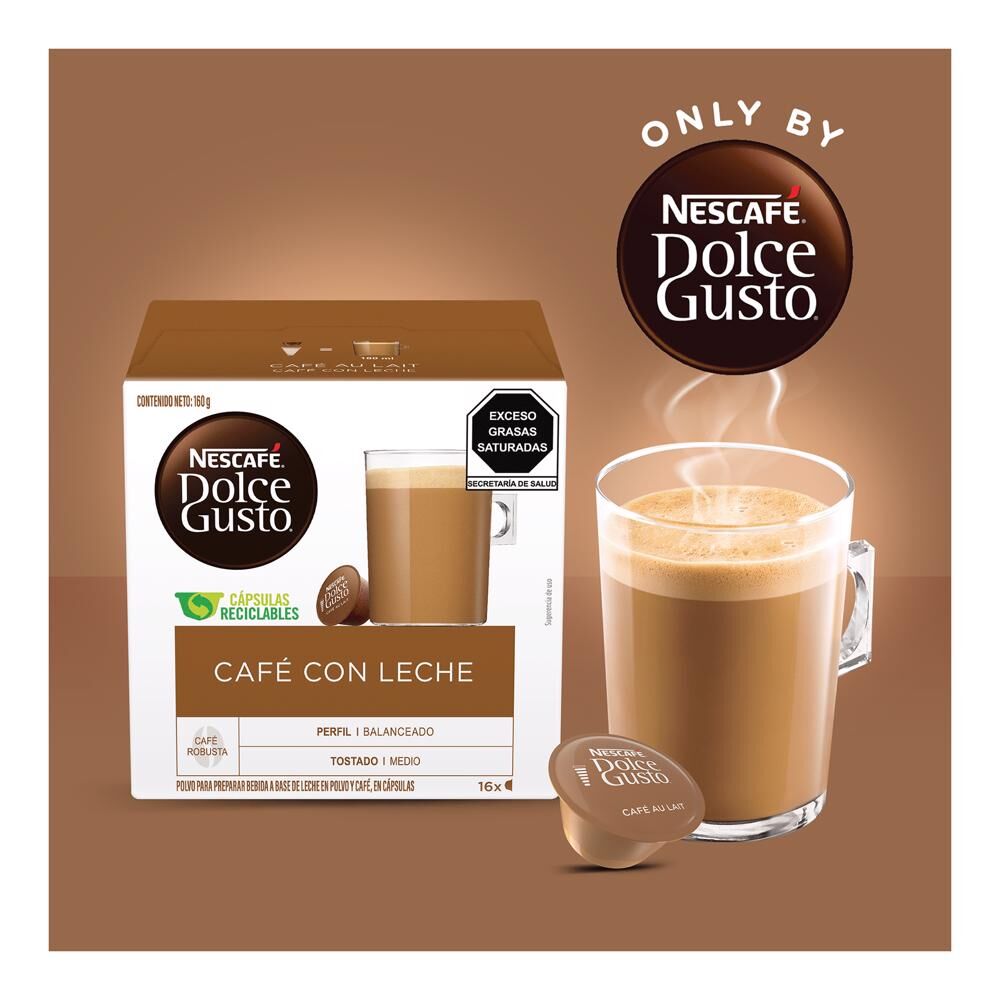 Cafe En Capsulas Aut Lait Dolce Gusto 16 0 Cap