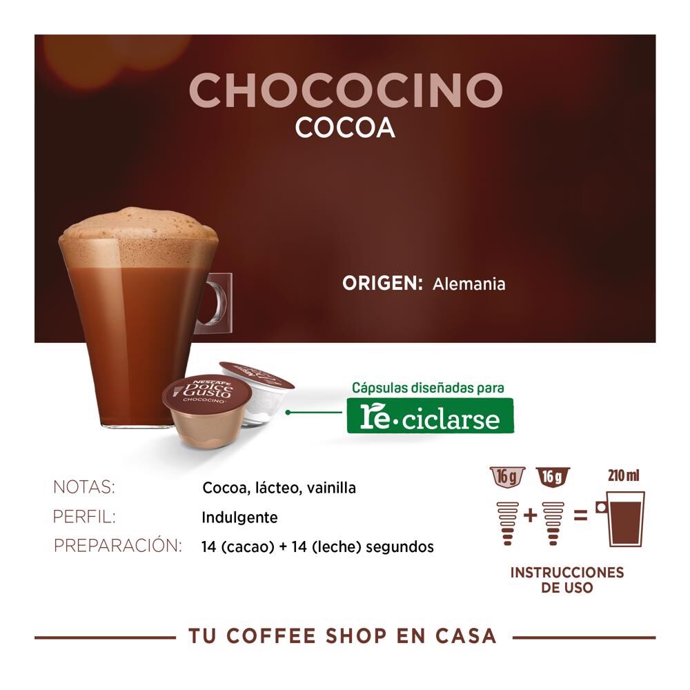 Cafe En Capsulas Chococino Dolce Gusto 16 0 Cap