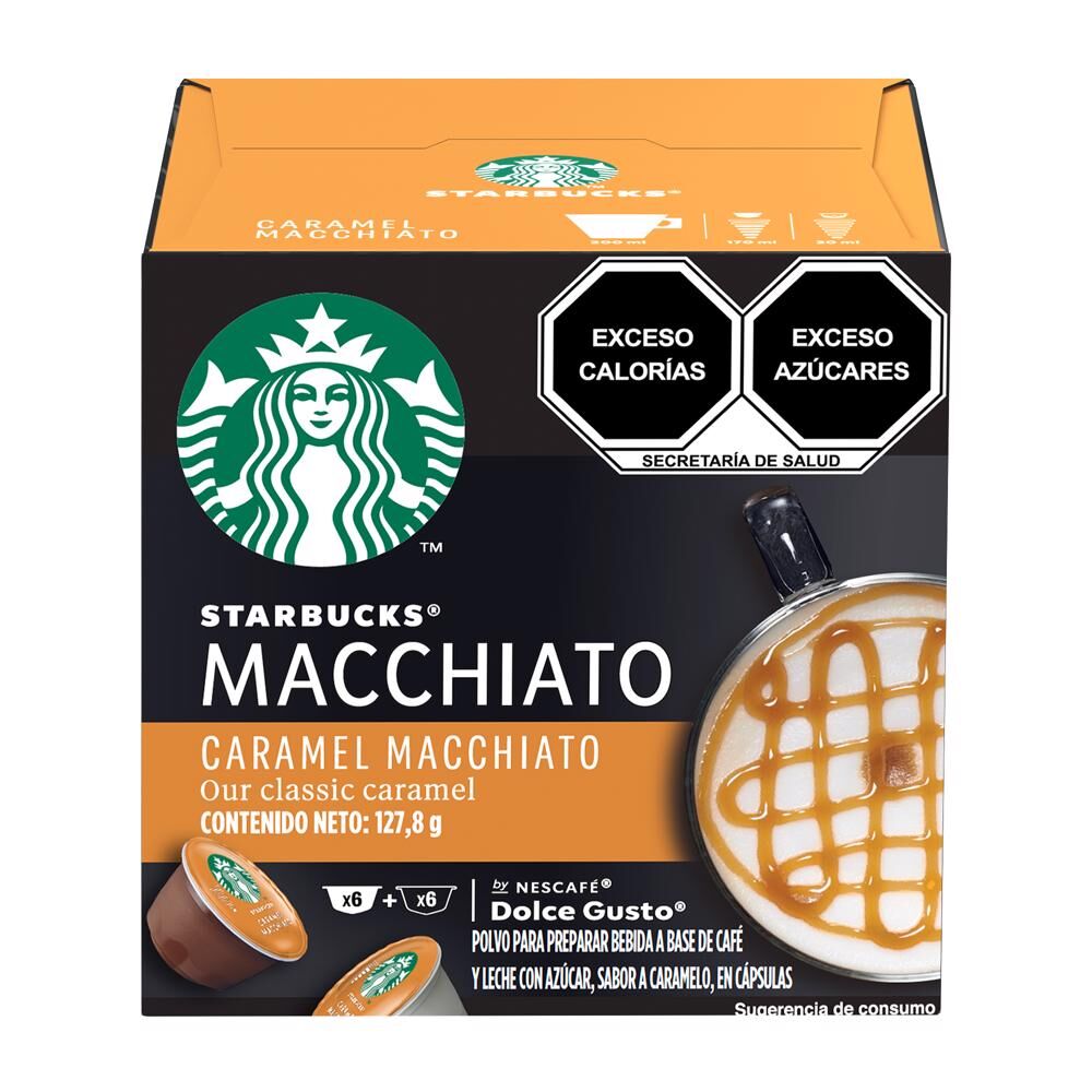 Café En Cápsulas Caramel Macchiato Starbucks Nescafé Dolce Gusto 12pz