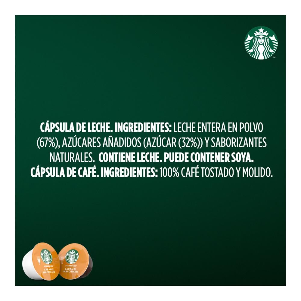 Café En Cápsulas Caramel Macchiato Starbucks Nescafé Dolce Gusto 12pz