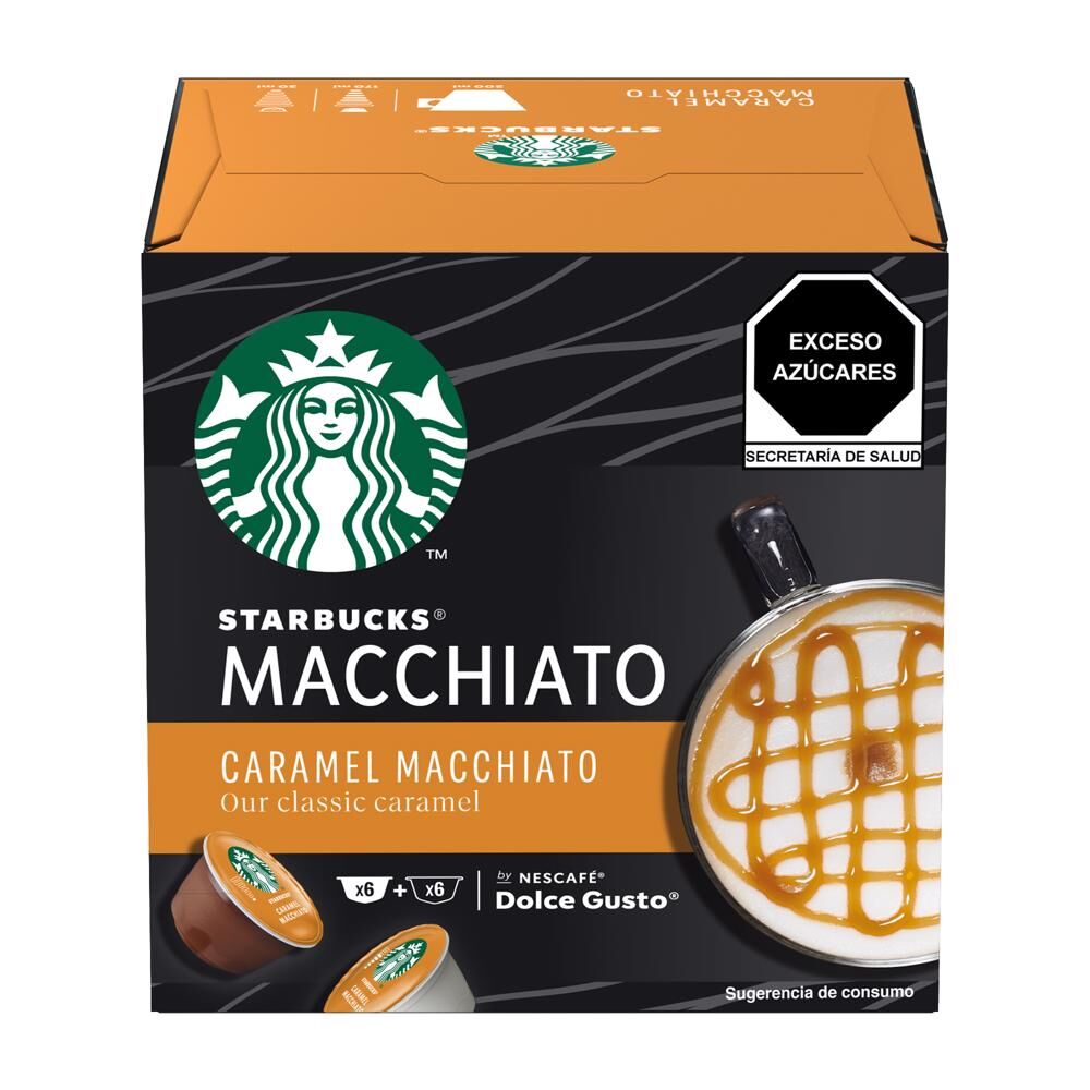 Café En Cápsulas Caramel Macchiato Starbucks Nescafé Dolce Gusto 12pz