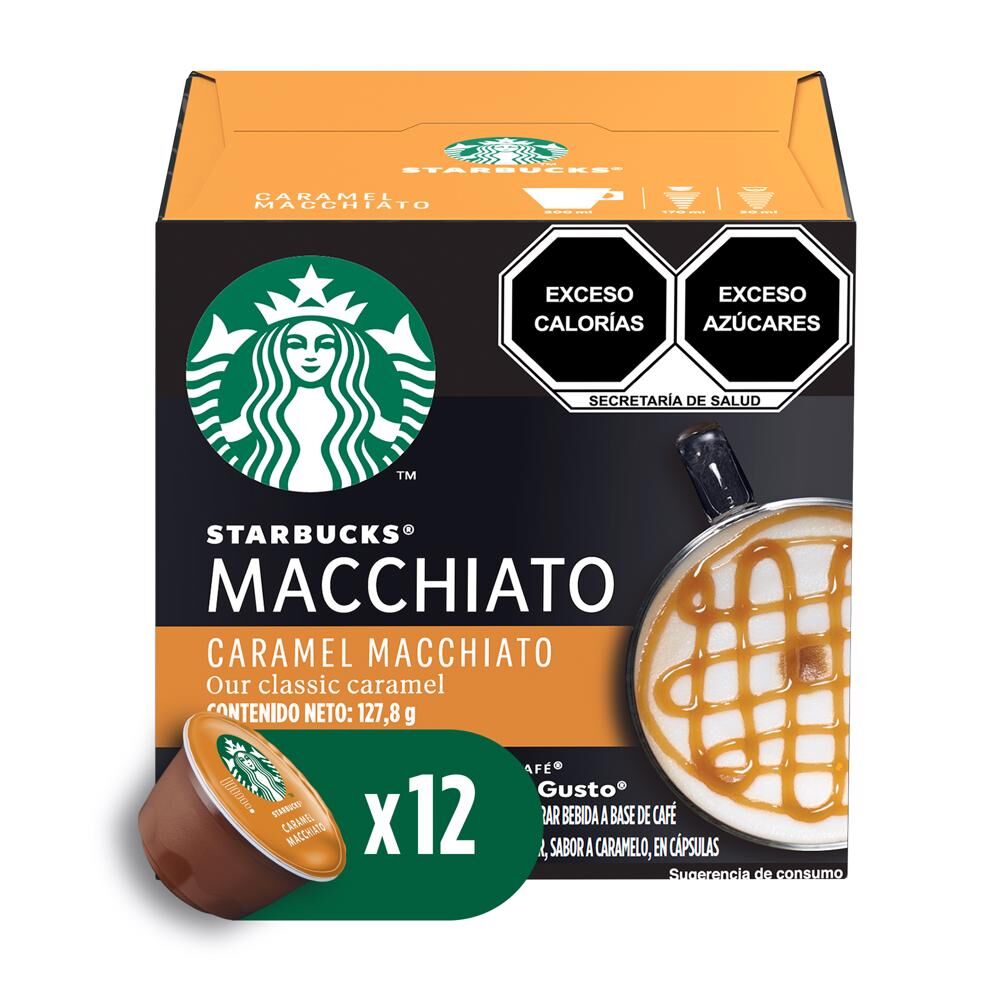 Café En Cápsulas Caramel Macchiato Starbucks Nescafé Dolce Gusto 12pz