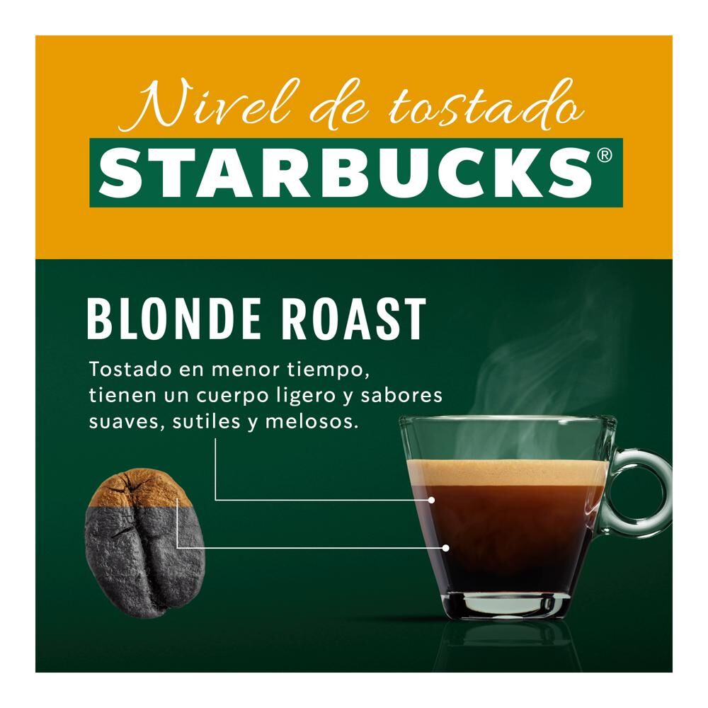 Café En Cápsulas Blonde Espresso Roast Starbucks Nespresso 10pz