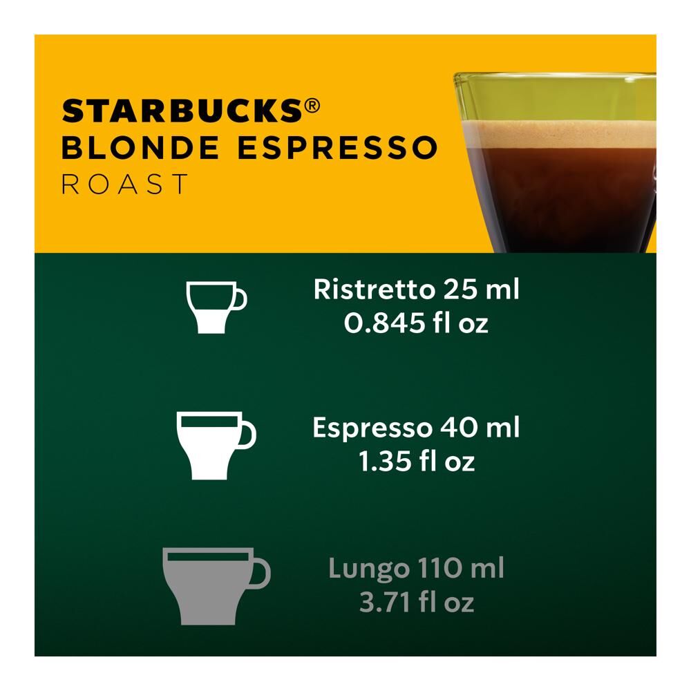 Café En Cápsulas Blonde Espresso Roast Starbucks Nespresso 10pz