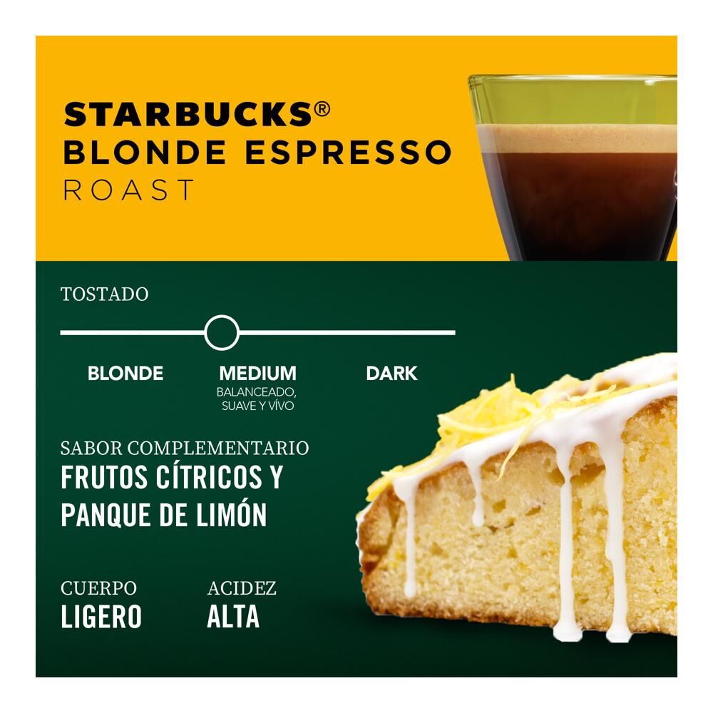 Café En Cápsulas Blonde Espresso Roast Starbucks Nespresso 10pz