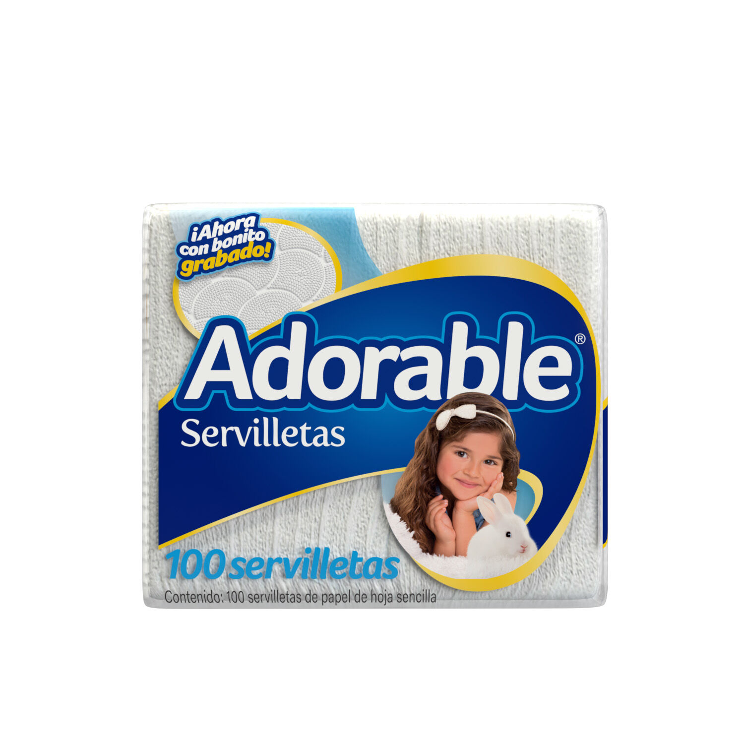 Servilletas Blancas Adorable 100.0 Pza