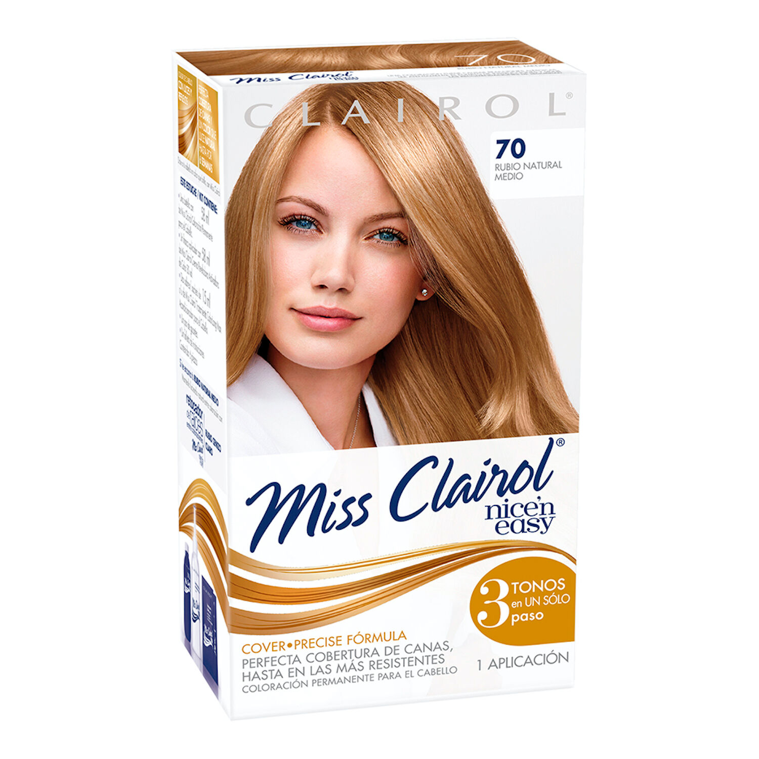 Tinte Cabello Rubio Natural #70 Miss Clairol 1.0 Pza