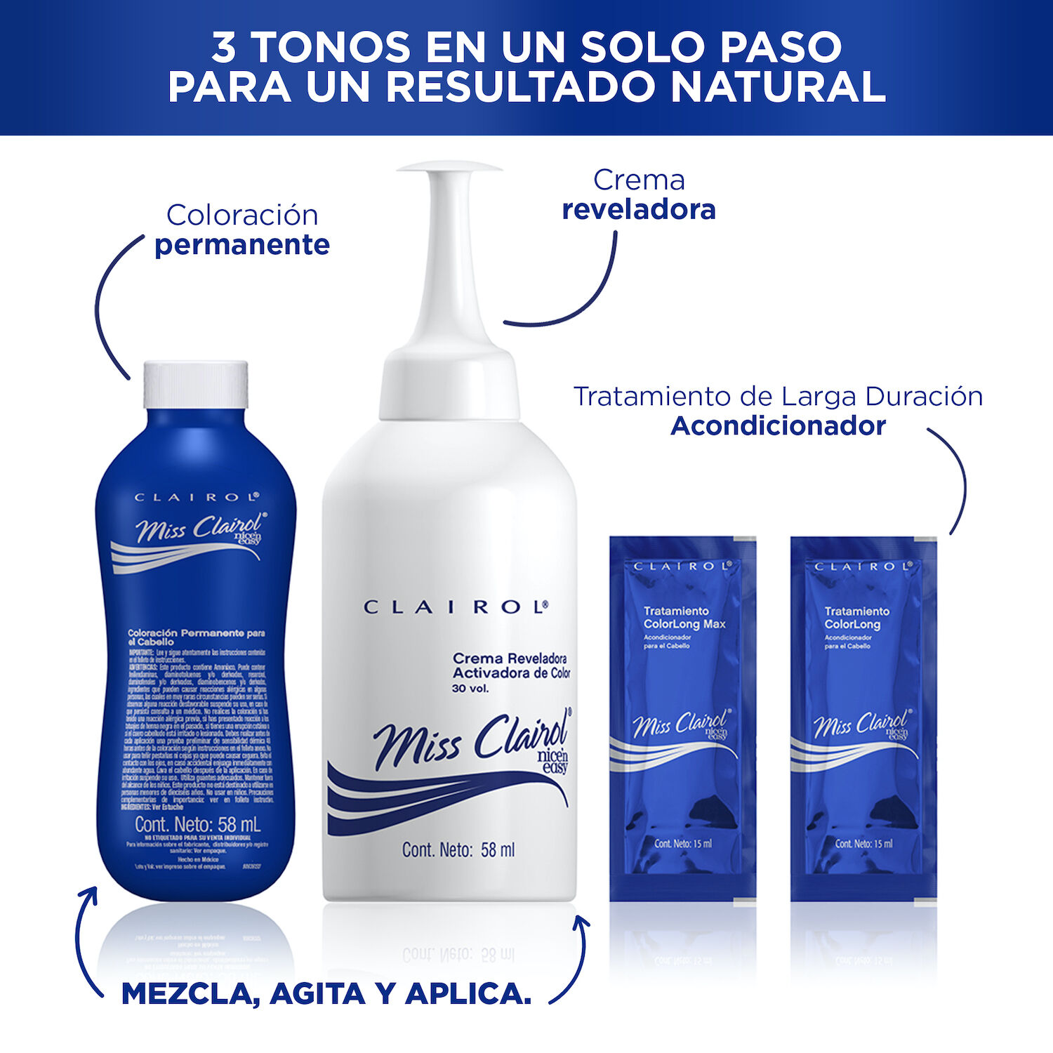 Tinte Cabello Rubio Natural #70 Miss Clairol 1.0 Pza