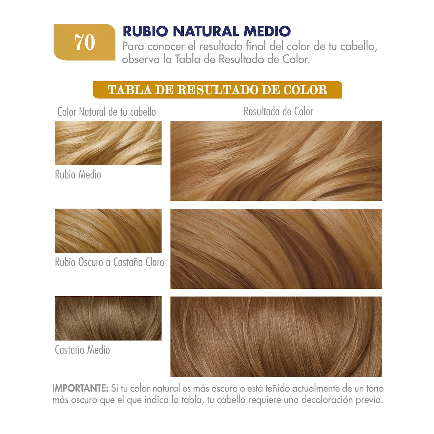 Tinte Cabello Rubio Natural #70 Miss Clairol 1.0 Pza