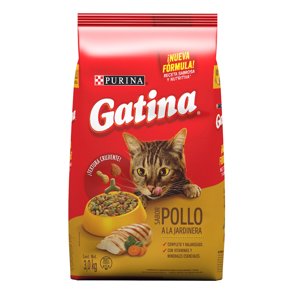 Comida Gato Pollo Gatina 3 Kg