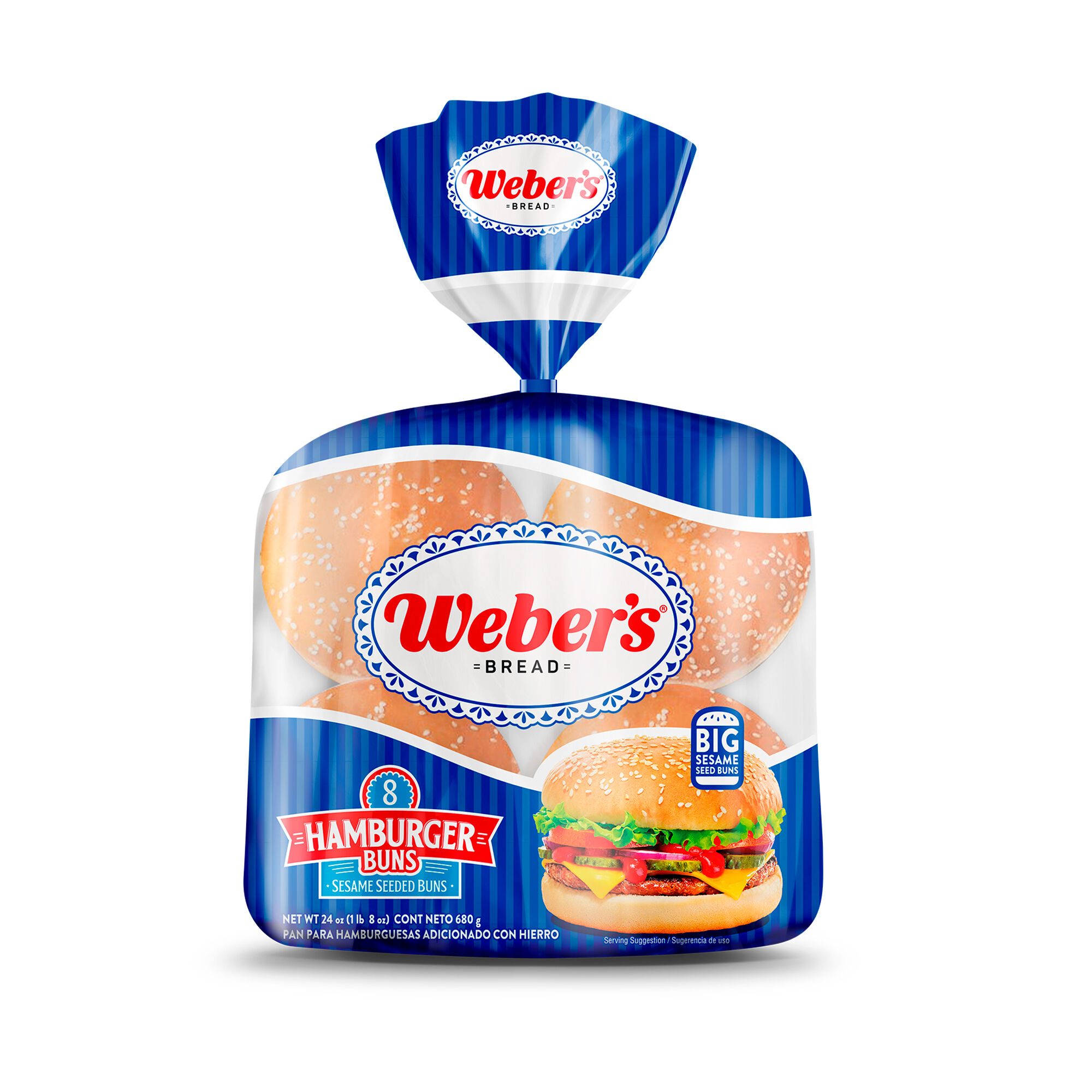 Pan Hamburguesa Webers 680.0 Gr