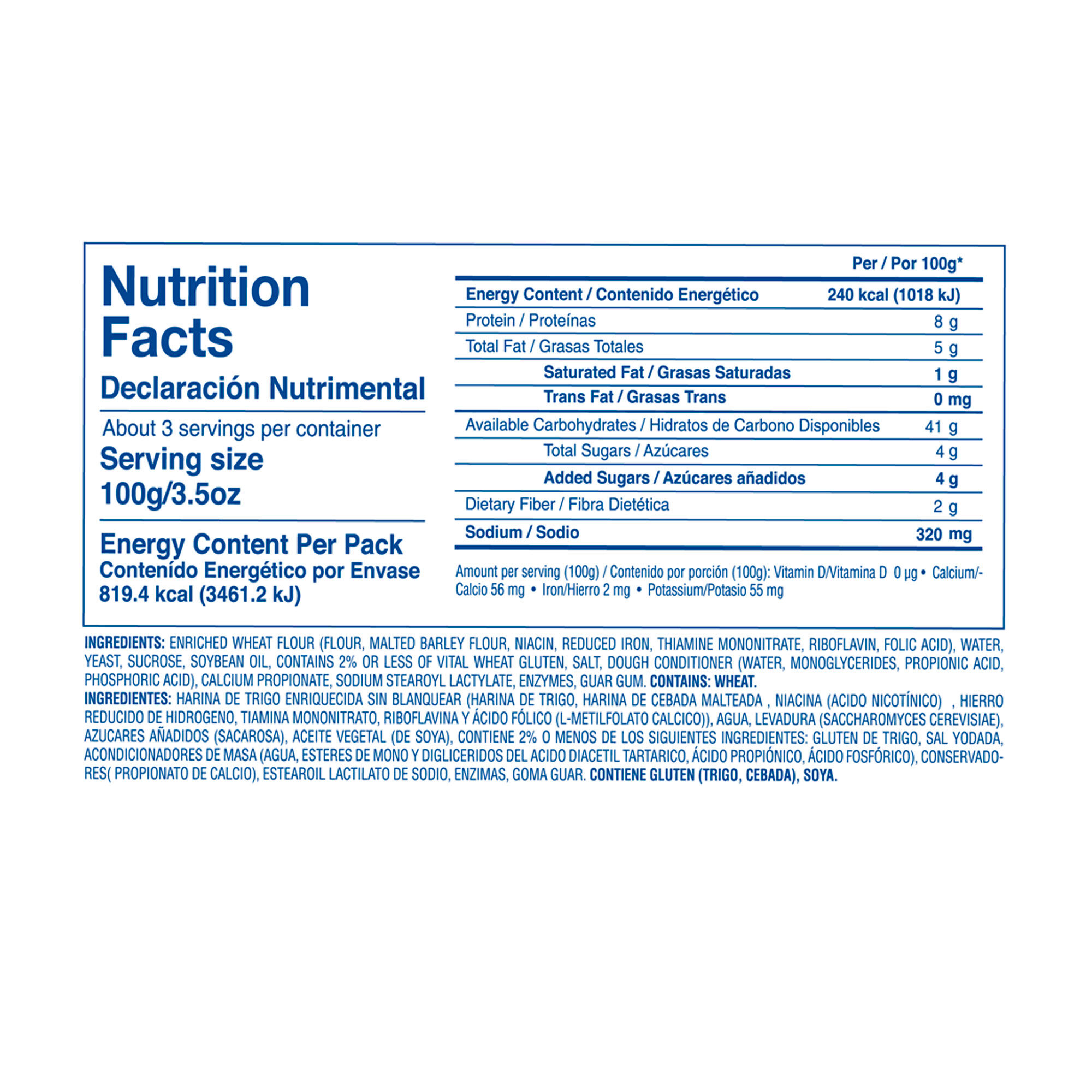 Pan Hot Dog Webers 340.0 Gr