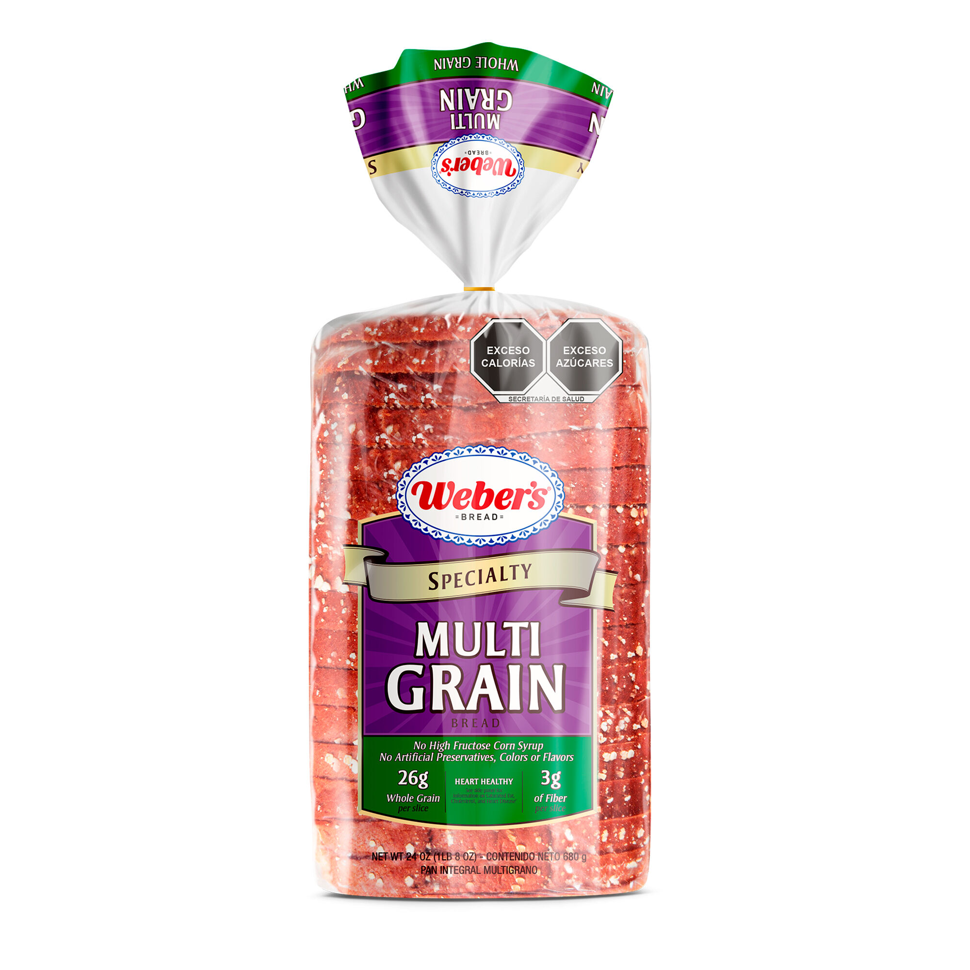 Pan 15 Granos Y Semillas Webers 680.0 Gr