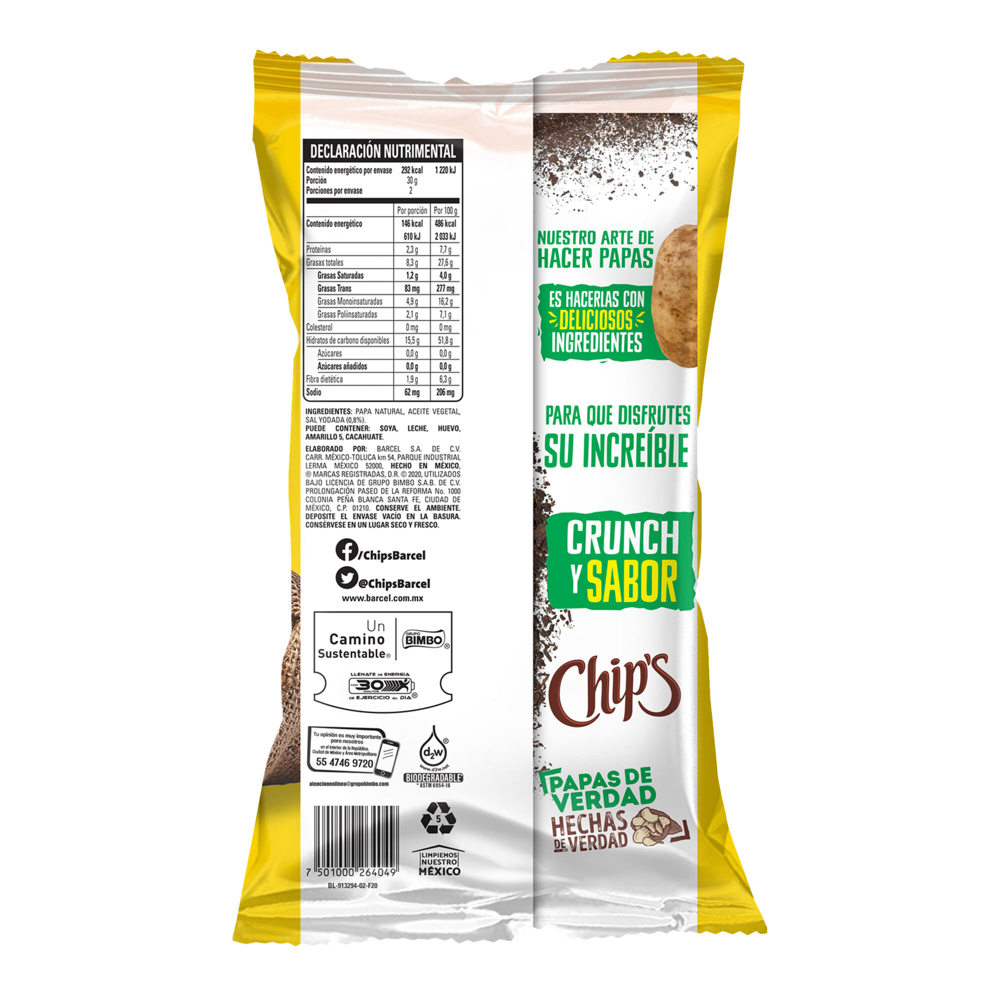 Chips Sal De Mar Barcel 55.0 Gr