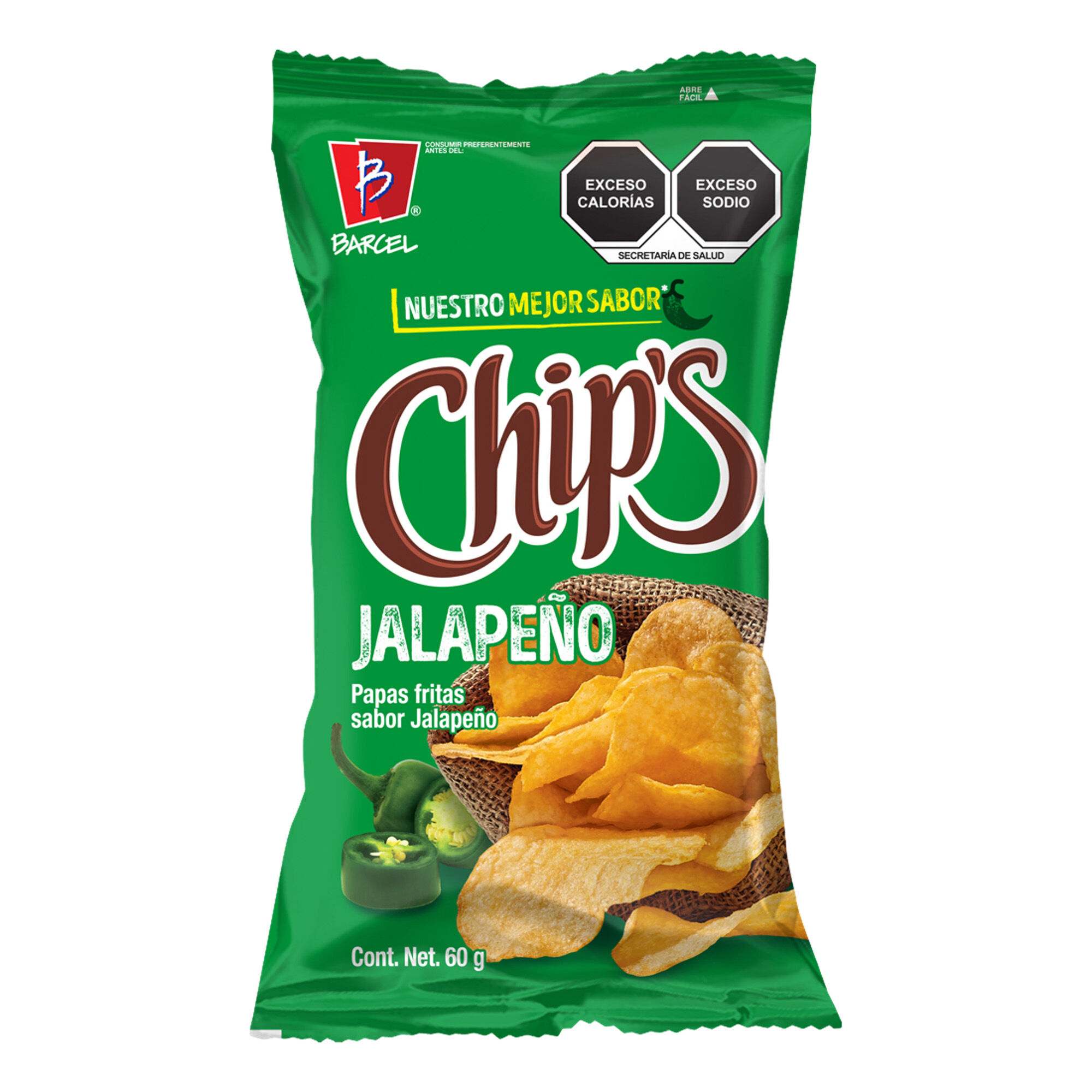 Chips Jalapeno Barcel 55.0 Gr