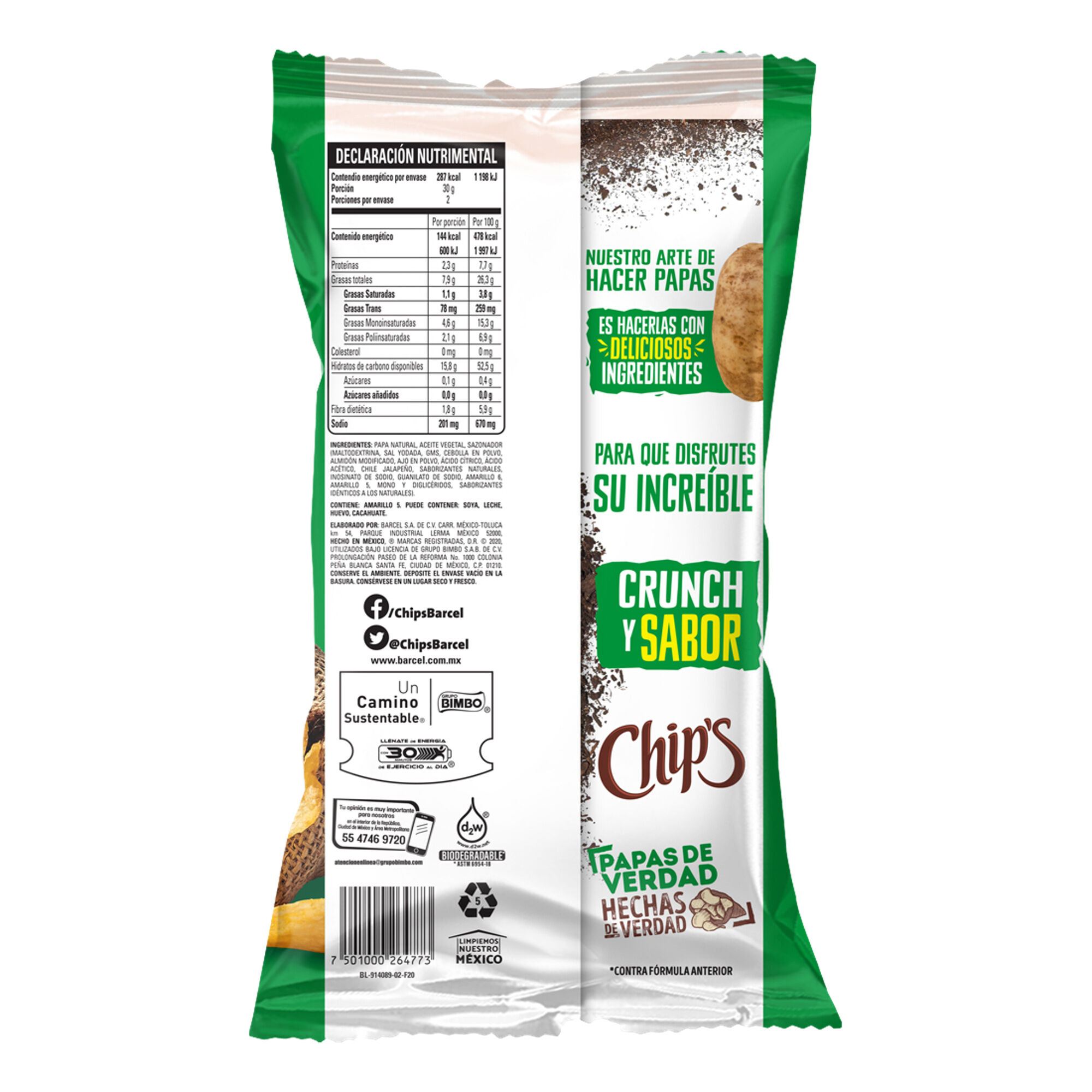 Chips Jalapeno Barcel 55.0 Gr