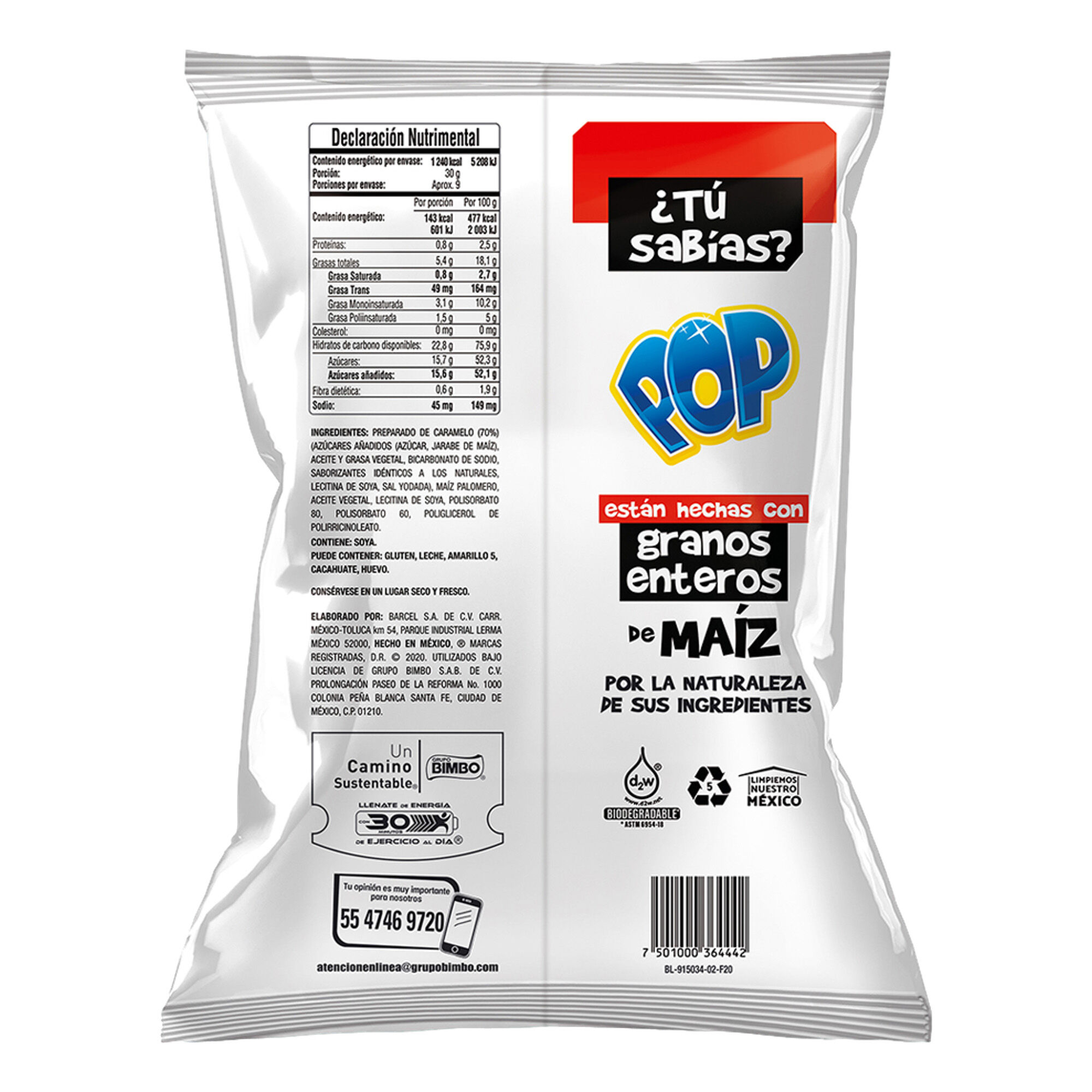 Palomitas Barcel Pop Karameladas 260 G