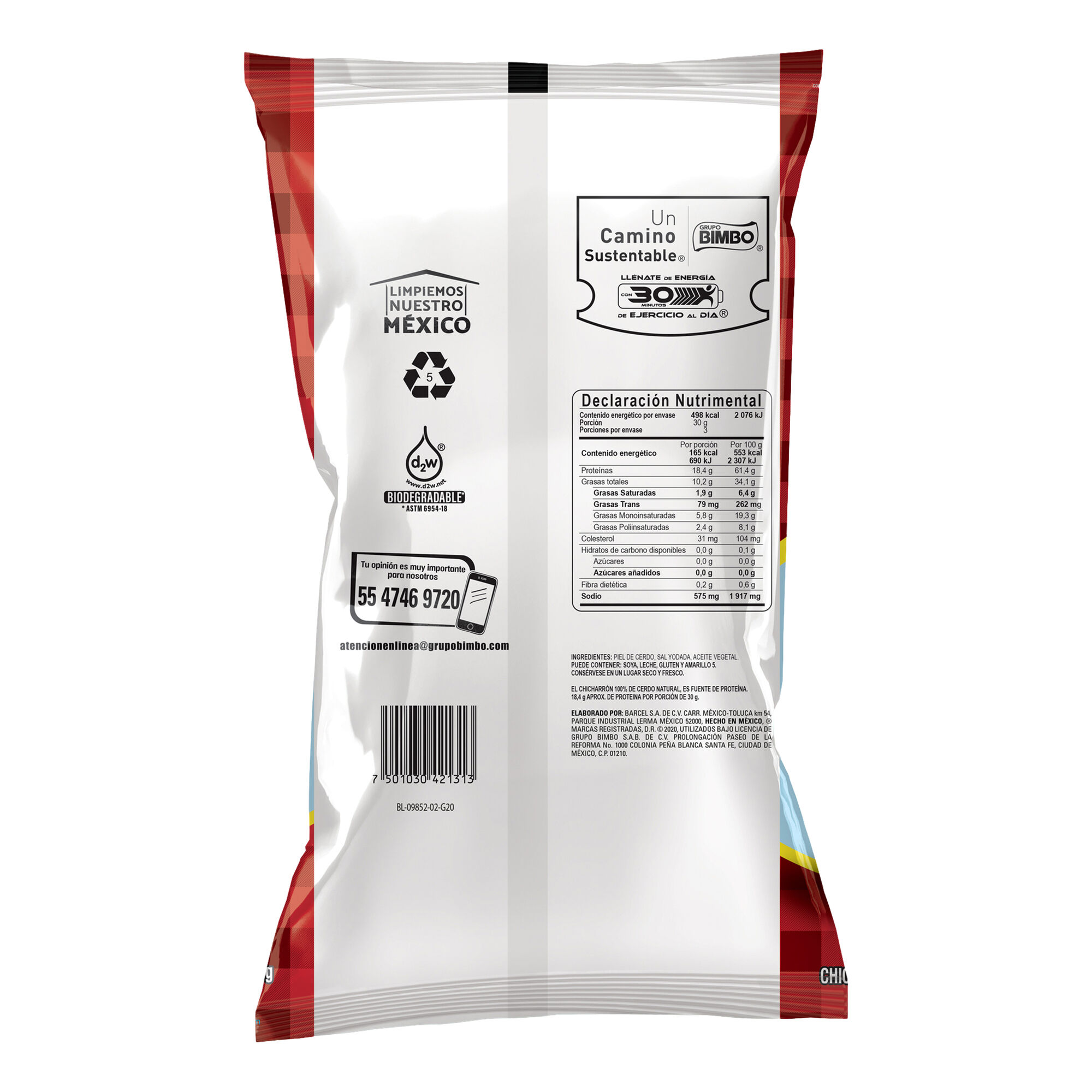 Chicharron De Cerdo Barcel 90.0 Gr