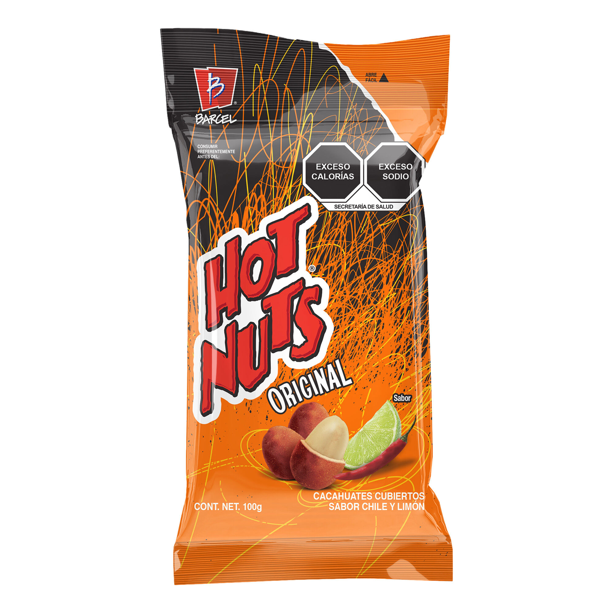 Cacahuates Hot Nuts Multintenso Barcel 100.0 Gr